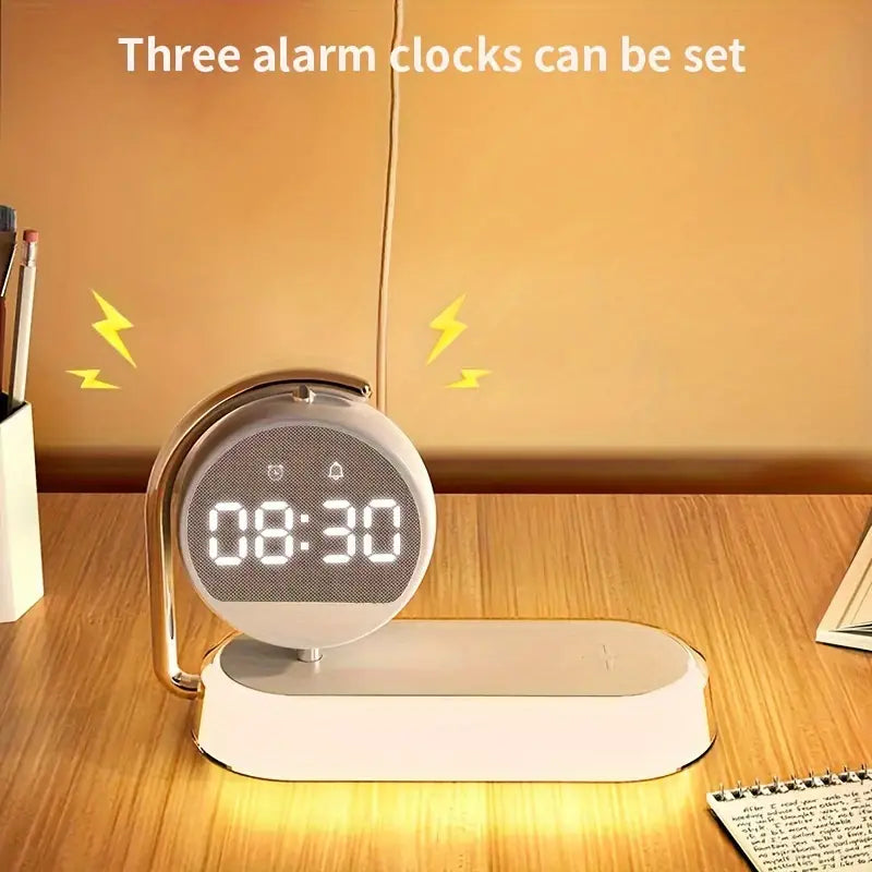 NNETM Fantasy Tropical Night Light & Wireless Charger Stand with Digital Alarm Clock-4