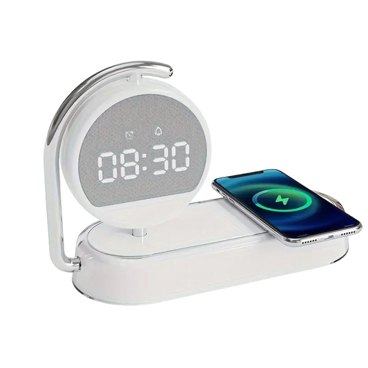 NNETM Fantasy Tropical Night Light & Wireless Charger Stand with Digital Alarm Clock-0