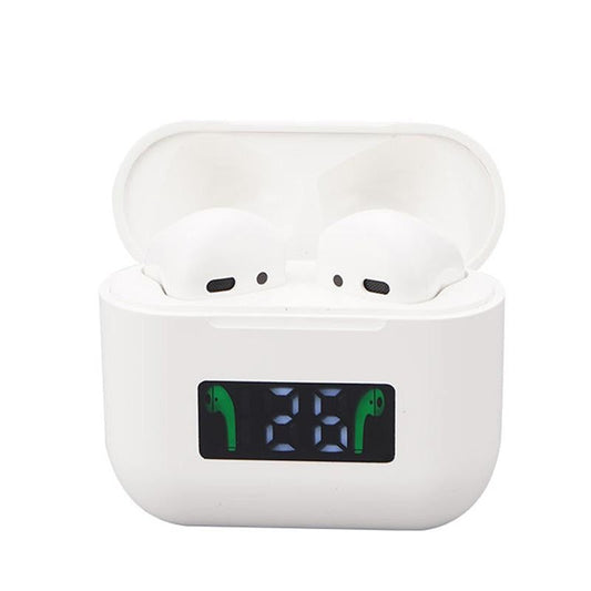 NNEDSZ Wireless Bluetooth Earphones With Touch Display - White