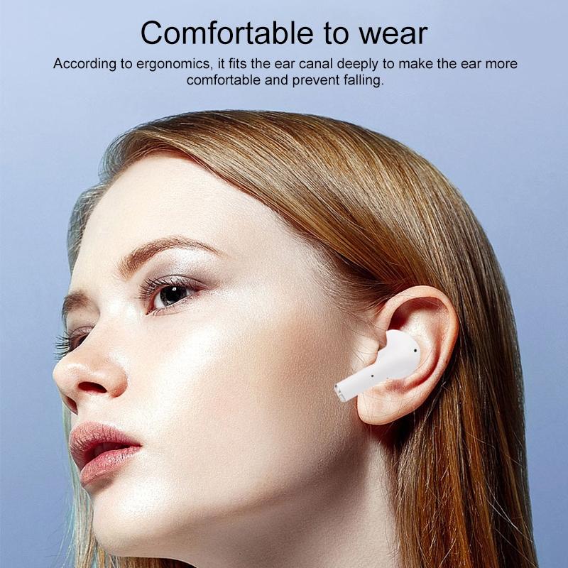 NNEDSZ Wireless Bluetooth Earphones With Touch Display - White